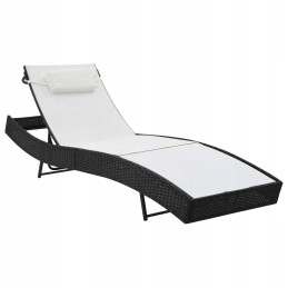 Vidaxl gultai su stalu, 2 vnt, polirotangas ir tekstilinis, juodas, 44894