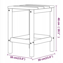 Adirondack sodo kėdės su atrama kojoms ir stalu - ruda, HDPE, 73x83