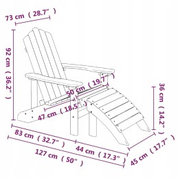 Stalas + 2 Adirondack sodo kėdės - rudos HDPE