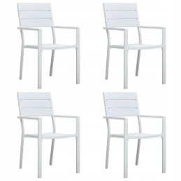 Lumarko sodo kėdės, 4 vnt., baltos, HDPE