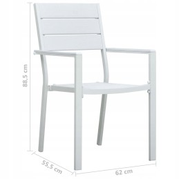 Lumarko sodo kėdės, 4 vnt., baltos, HDPE