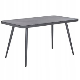Metalinis sodo stalas 140 x 80 cm lipari pilka lu