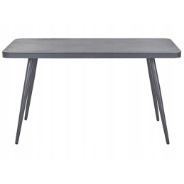 Metalinis sodo stalas 140 x 80 cm lipari pilka lu