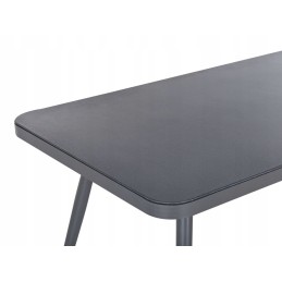 Metalinis sodo stalas 140 x 80 cm lipari pilka lu