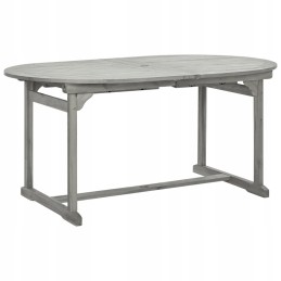 Vidaxl sodo valgomasis stalas, (160-240)x100x75 cm, akacijos mediena