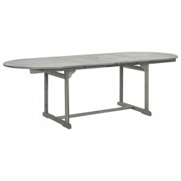 Vidaxl sodo valgomasis stalas, (160-240)x100x75 cm, akacijos mediena