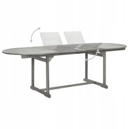 Vidaxl sodo valgomasis stalas, (160-240)x100x75 cm, akacijos mediena