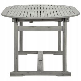 Vidaxl sodo valgomasis stalas, (160-240)x100x75 cm, akacijos mediena