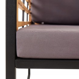 Vidaxl sodo kėdės su pagalvėlėmis, 2 vnt., akacijos mediena, pilka