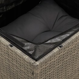 Vidaxl 5 dalių sodo sofos komplektas, pagalvėlės, pilkas PE rotangas