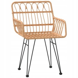 Rattan PE juodas sodo baldų komplektas - stalas 80x80x74 cm, 4 kėdės 56x6