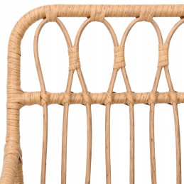 Rattan PE juodas sodo baldų komplektas - stalas 80x80x74 cm, 4 kėdės 56x6
