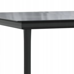 Rattan PE juodas sodo baldų komplektas - stalas 80x80x74 cm, 4 kėdės 56x6