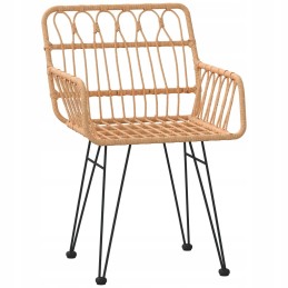 PE rotango sodo stalo komplektas, juodas, 80x80x74 cm