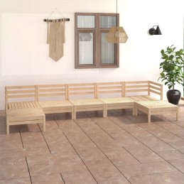 7 dalių sodo baldų komplektas, medinis