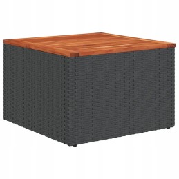 Sodo poilsio komplektas - PE rotangas, juodas, 62x62x69 cm