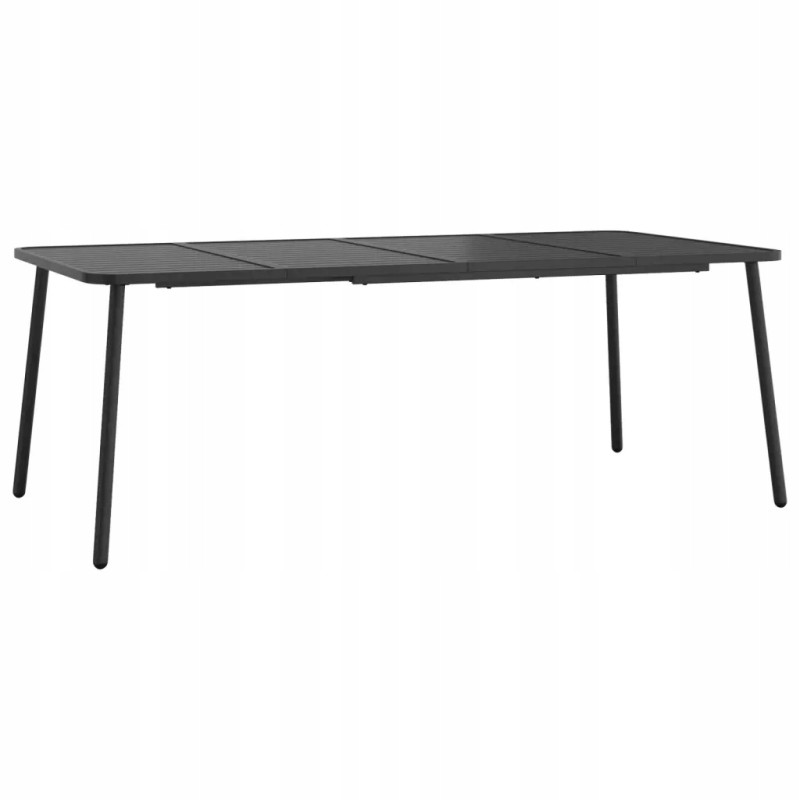 Vidaxl sodo stalas, antracitas, 200x100x71 cm, plieninis