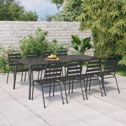 Vidaxl sodo stalas, antracitas, 200x100x71 cm, plieninis