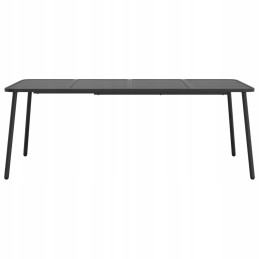 Vidaxl sodo stalas, antracitas, 200x100x71 cm, plieninis