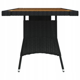 Sodo stalas, juodas, 160x70x72 cm, PE ID rotango