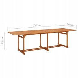 Akacijos sodo stalas 280x90x75 cm, natūralus