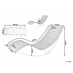 Medinis sodo gultas su raudona pagalve Brescia Lumarko!