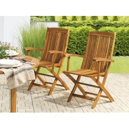 2 medinių Maui sodo kėdžių rinkinys