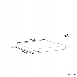 8 sodo kėdžių pagalvėlių rinkinys balta sassari lumarko!
