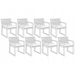 8 sodo kėdžių pagalvėlių rinkinys balta sassari lumarko!