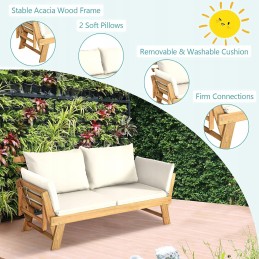 2 viename sodo suoliukas ir šezlongas su šildytuvu, baltas