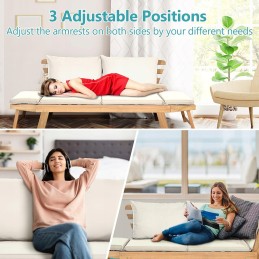 2 viename sodo suoliukas ir šezlongas su šildytuvu, baltas