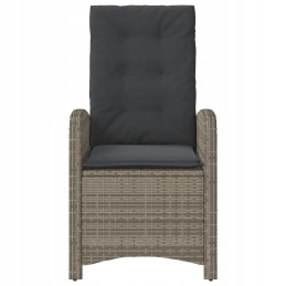 Sulankstomos sodo kėdės, 2 vnt, pagalvėlės, pilkos, PE rotango