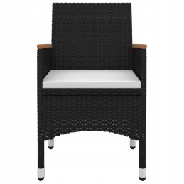 5 dalių sodo baldų komplektas su pagalvėlėmis, rotangu ir stiklu