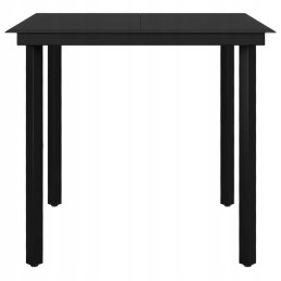 5 dalių sodo baldų komplektas su pagalvėlėmis, rotangu ir stiklu