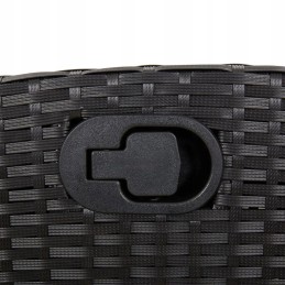 Rattan PE sodo baldų komplektas 90x90 juodas