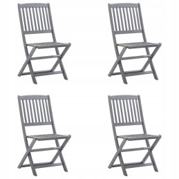 Sulankstomos sodo kėdės, 4 vnt., su pagalvėlėmis, a