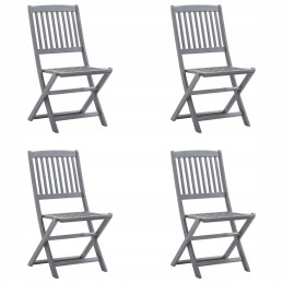 Sulankstomos sodo kėdės, 4 vnt., pagalvėlės, medinės