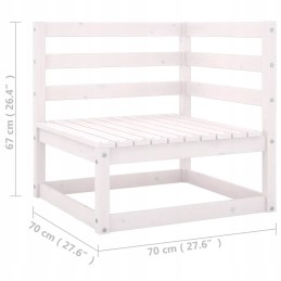 Kaimiška 4-vietė sodo sofa, balta/antracito, pušies, 70x7