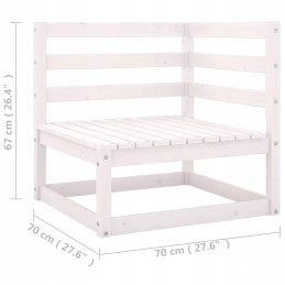 Sodo poilsio komplektas, pušis, 4 vnt. balta/antracito 70x70x67cm