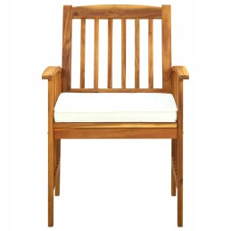 3 dalių sodo baldų komplektas su pagalvėlėmis, medinė