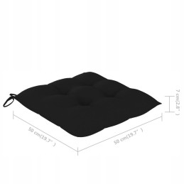 Sodo kėdės, rinkinys iš 2, juodos pagalvėlės, tikmedžio masyvo lumarko!