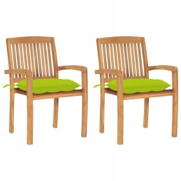 Sodo kėdės, 2 komplektas, šviesiai žalios pagalvėlės, lumarko tiko!