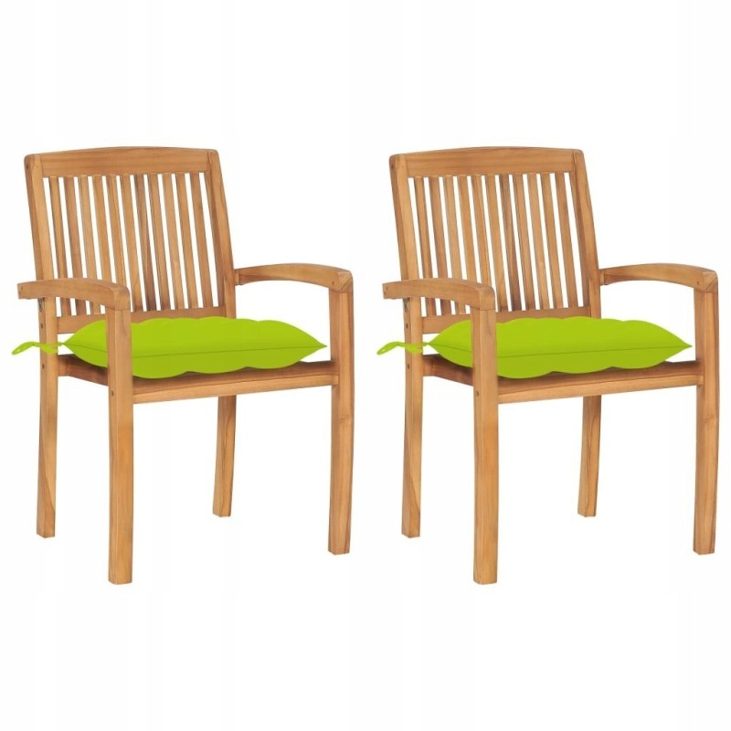 Sodo kėdės, 2 komplektas, šviesiai žalios pagalvėlės, lumarko tiko!