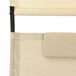 Dvigubas gultas su baldakimu, tekstileno audinys, kreminis!