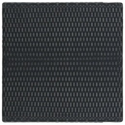 Vidaxl 3 dalių baro baldų komplektas su pagalvėlėmis, rotango, juodos spalvos