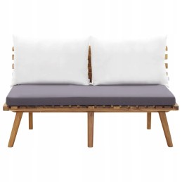 Vidaxl 4 dalių sodo sofos komplektas, pagalvės, akacijos mediena