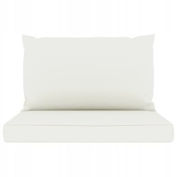 4-vietė sodo sofa su kreminėmis pagalvėmis