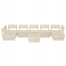 Vidaxl 8 dalių Padėklų baldų komplektas sodui, impregnuota eglė