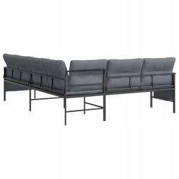 Vidaxl sodo kampinė sofa, antracitas, plienas ir tekstilė