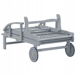 Vidaxl sodo gultas su pagalvėle, akacijos medienos masyvo